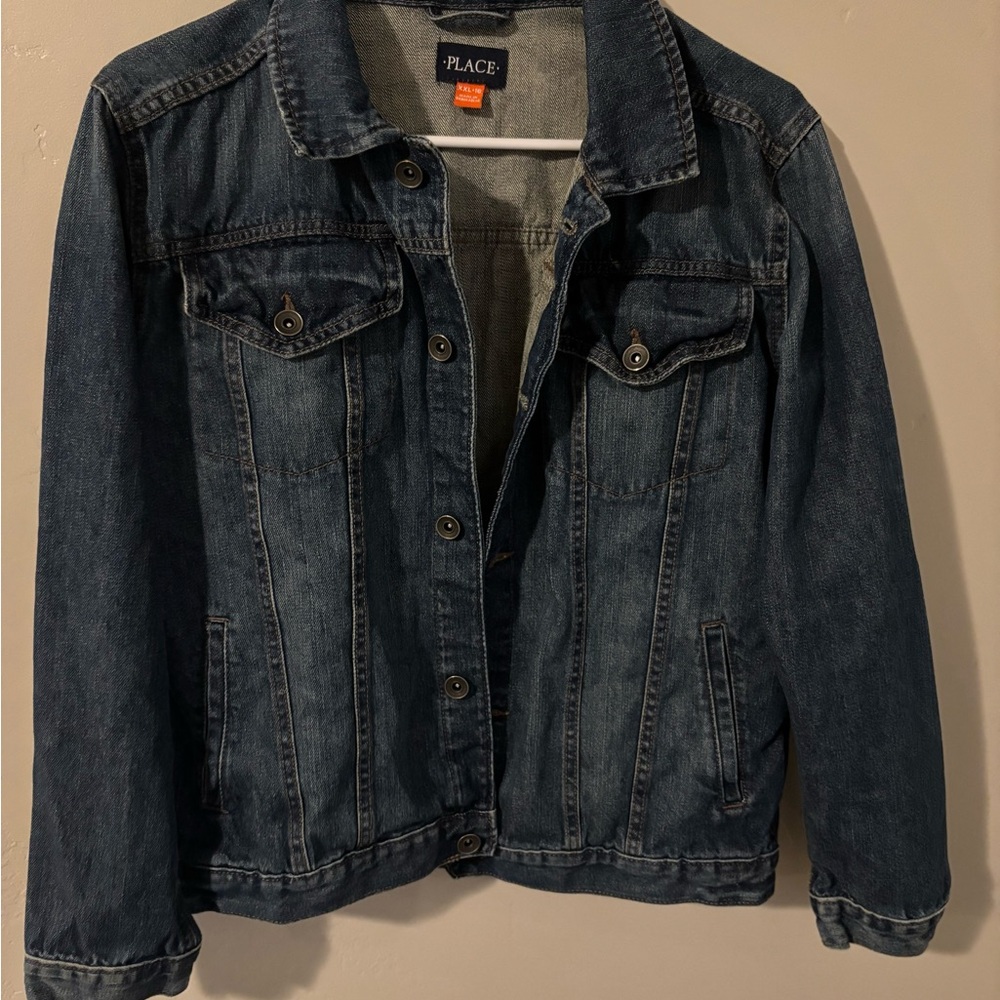 Place Blue Denim Jacket with Orange Tag